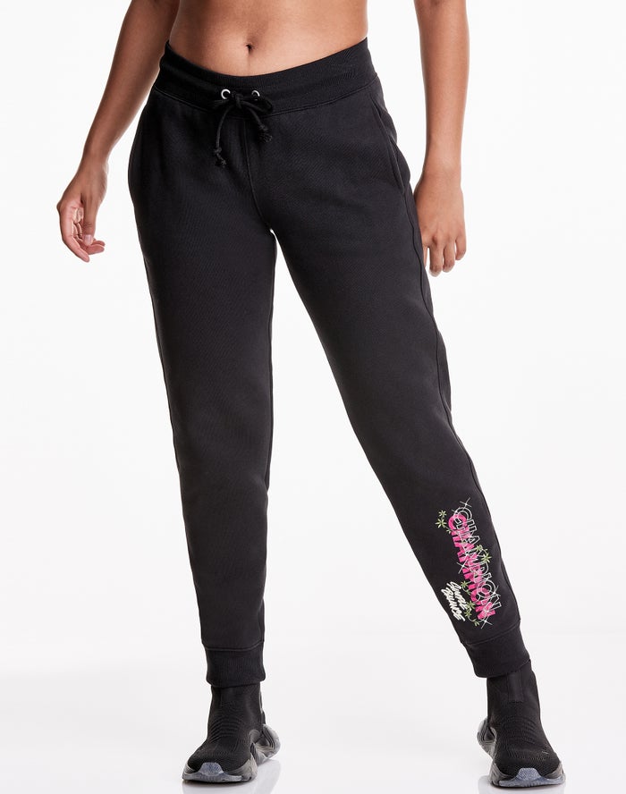 Champion Merlot Artist Series Reverse Weave Simple Balance Joggingbroek Dames - Zwart - Belgie 1908W